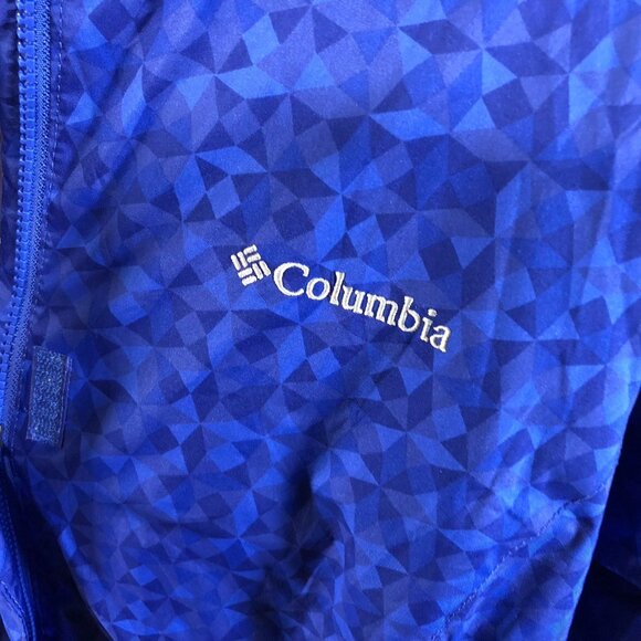 Columbia Womens Interchange Jacket Medium Blue Geo Outer West Thermal Coil - Picture 13 of 16